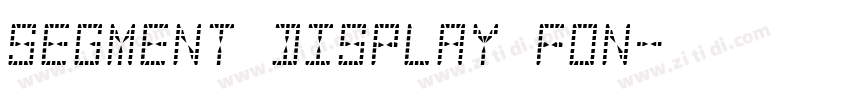 Segment display fon字体转换